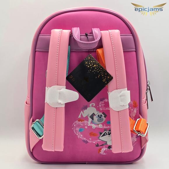 Loungefly Disney Pocahontas Colors of the Wind Pink Mini Backpack New - Picture 4 of 5